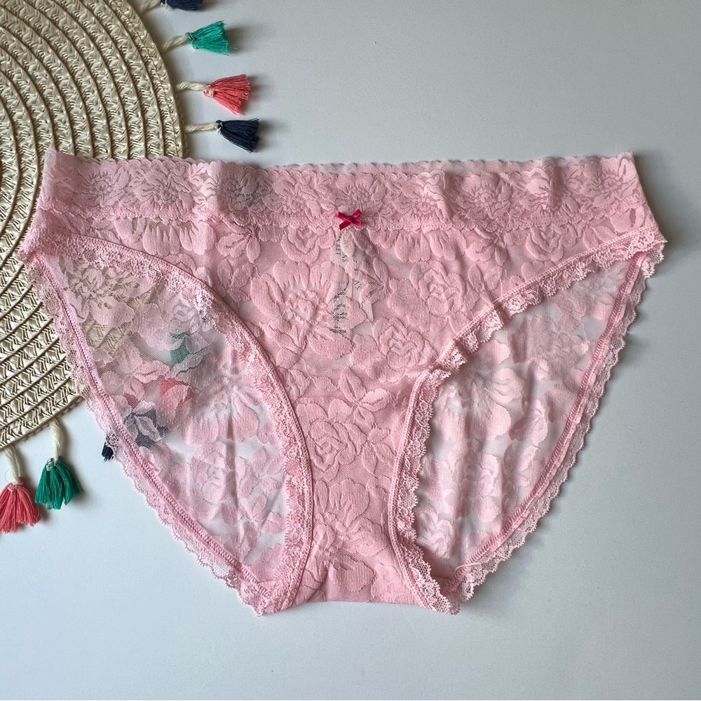 Victoria's Secret Lace Bikini Panty Pretty Blossom Large NEW